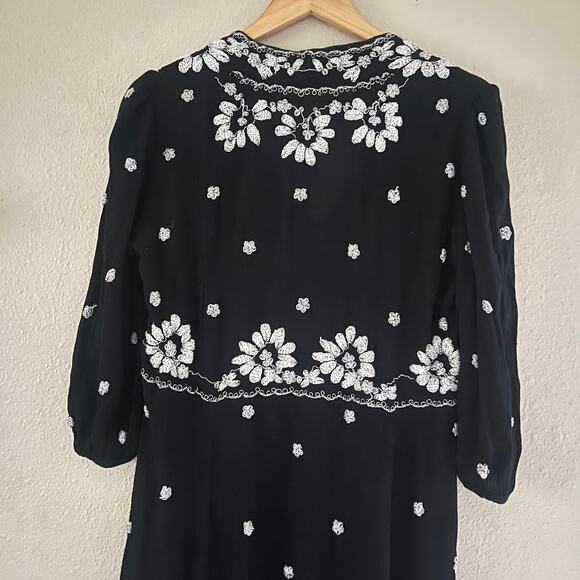 Free People embroidered fable midi dress boho - Picture 4 of 11